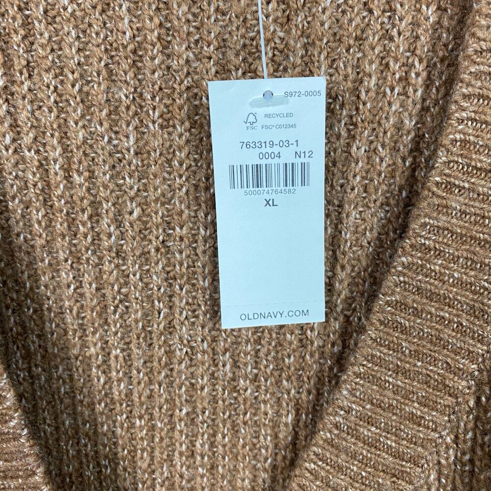 Old Navy Brown Long Sleeve Rib Knit Mini Sweater Dress Sz.XL NWT - Picture 6 of 12
